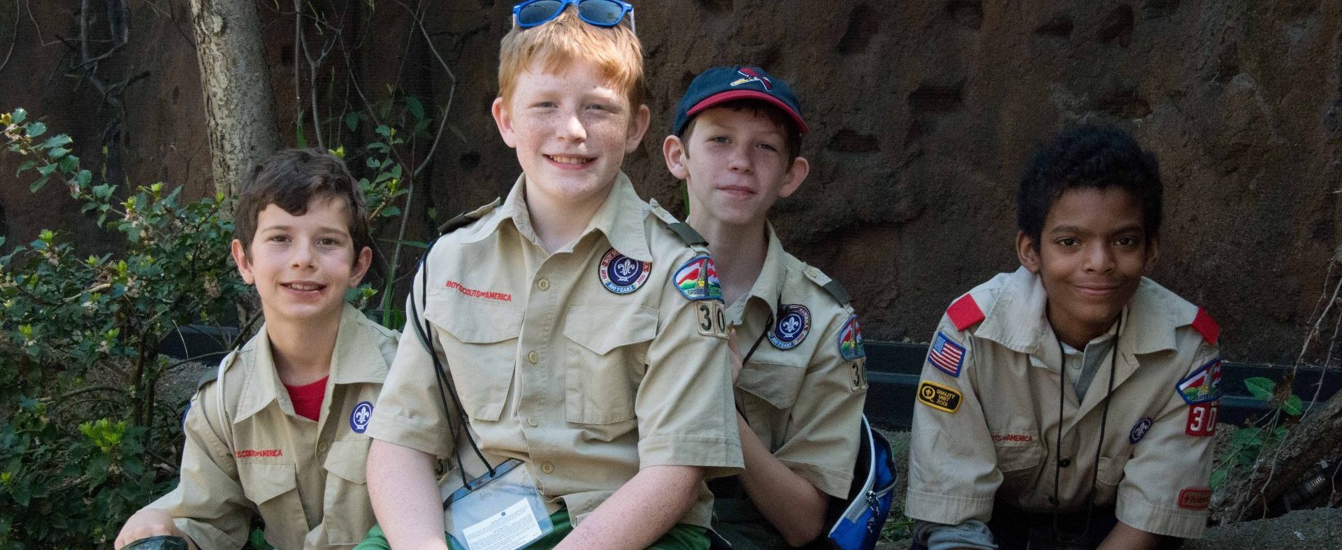 Scouts in a park