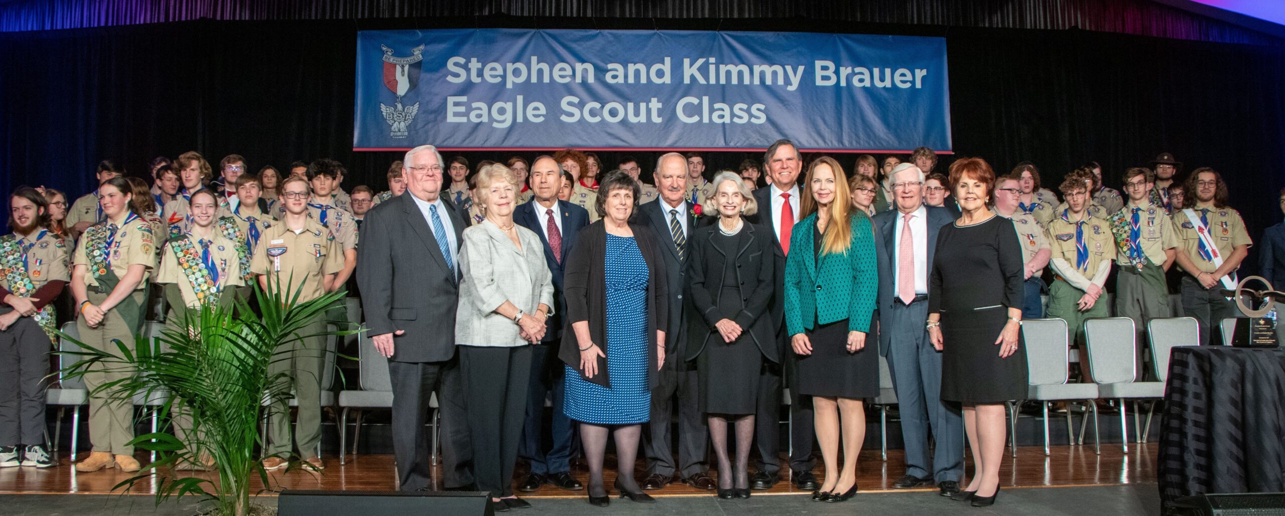 Stephen and Kimmy Brauer Eagle Scout Class photo