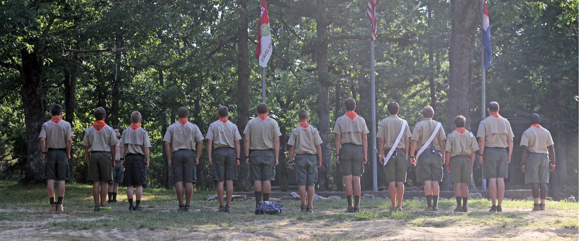 scouts at flag ceremony photo