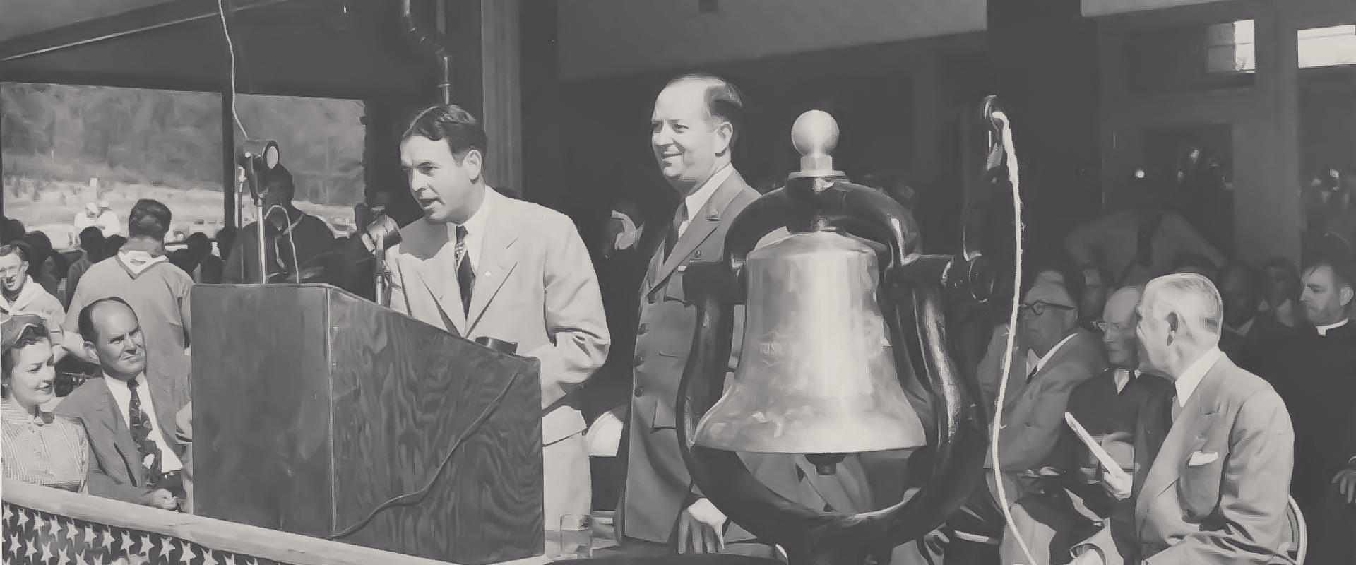 vintage photo of bell ringing