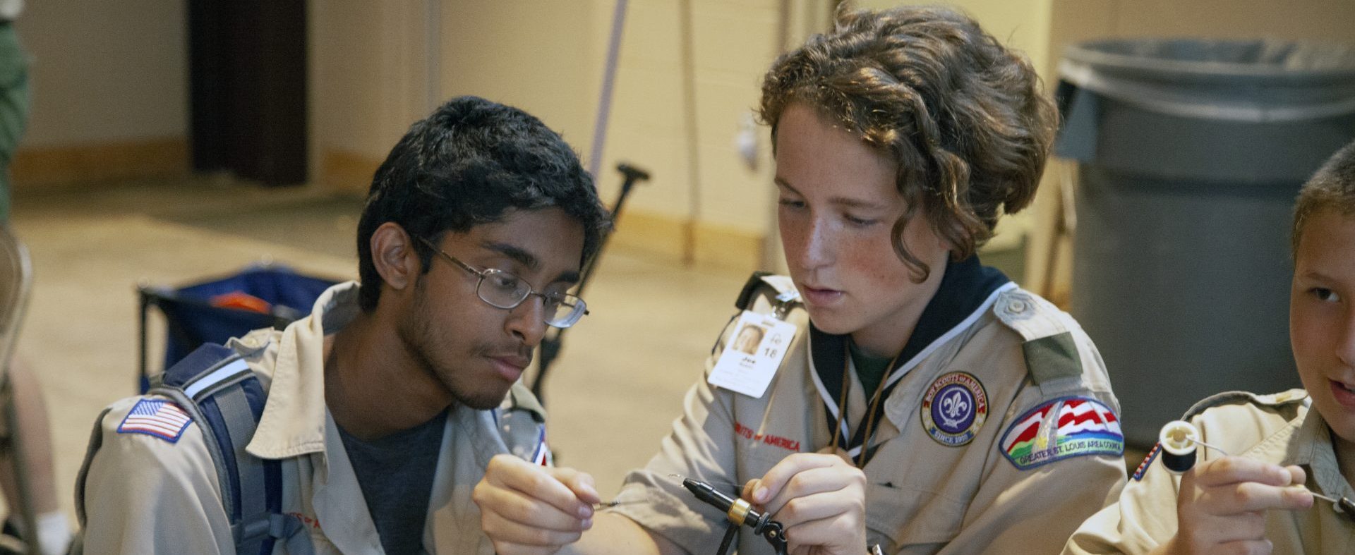 Scouts working together