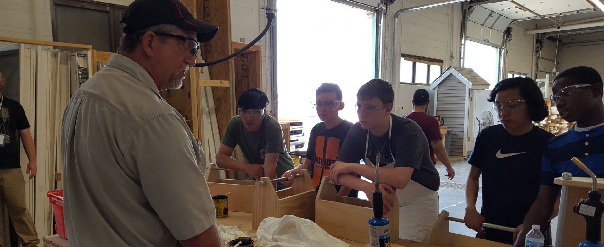 Scouts woodworking