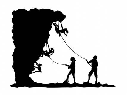 Rock Climbing Silhouettes 