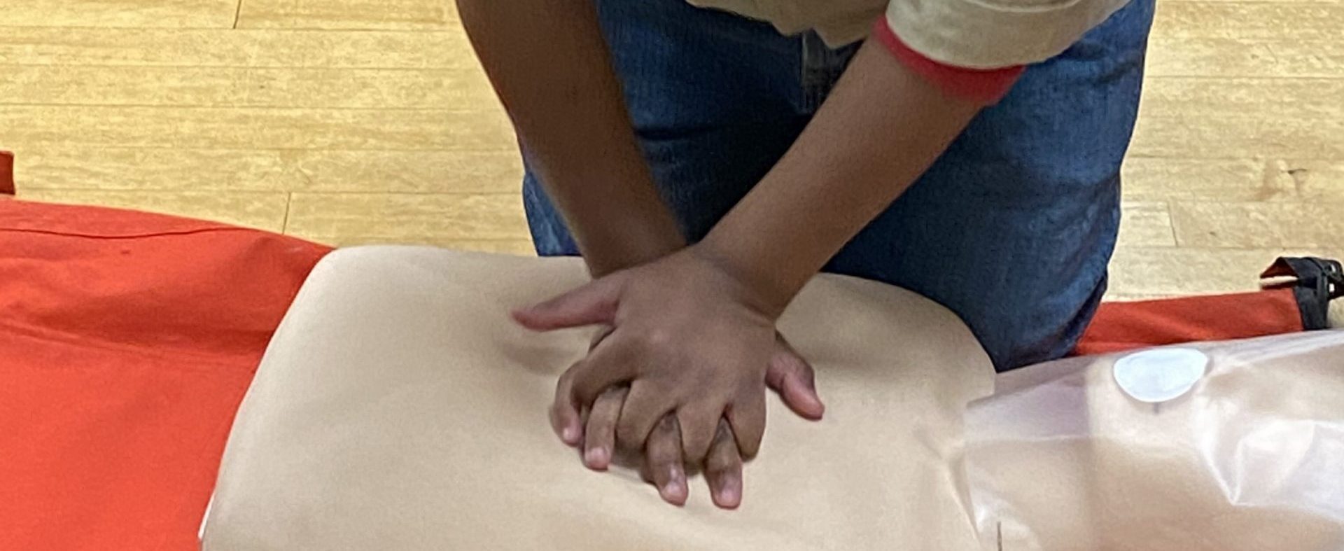 Scouts training in CPR