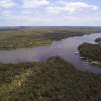 Lake overhead photo