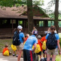 Scouts at camp photo