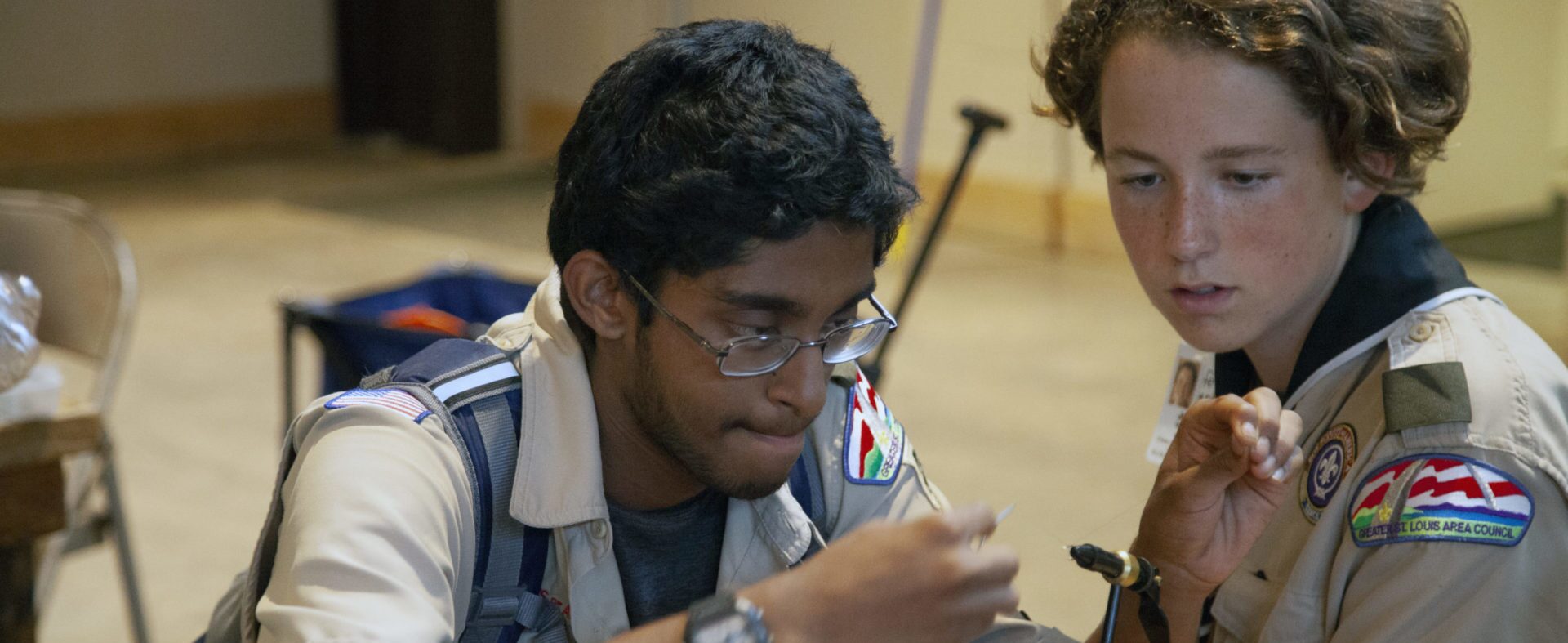 Kids working on a project