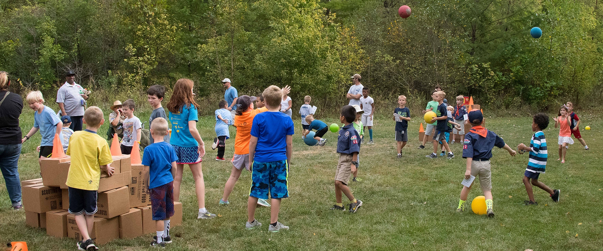 Cub Scouts Having Fun