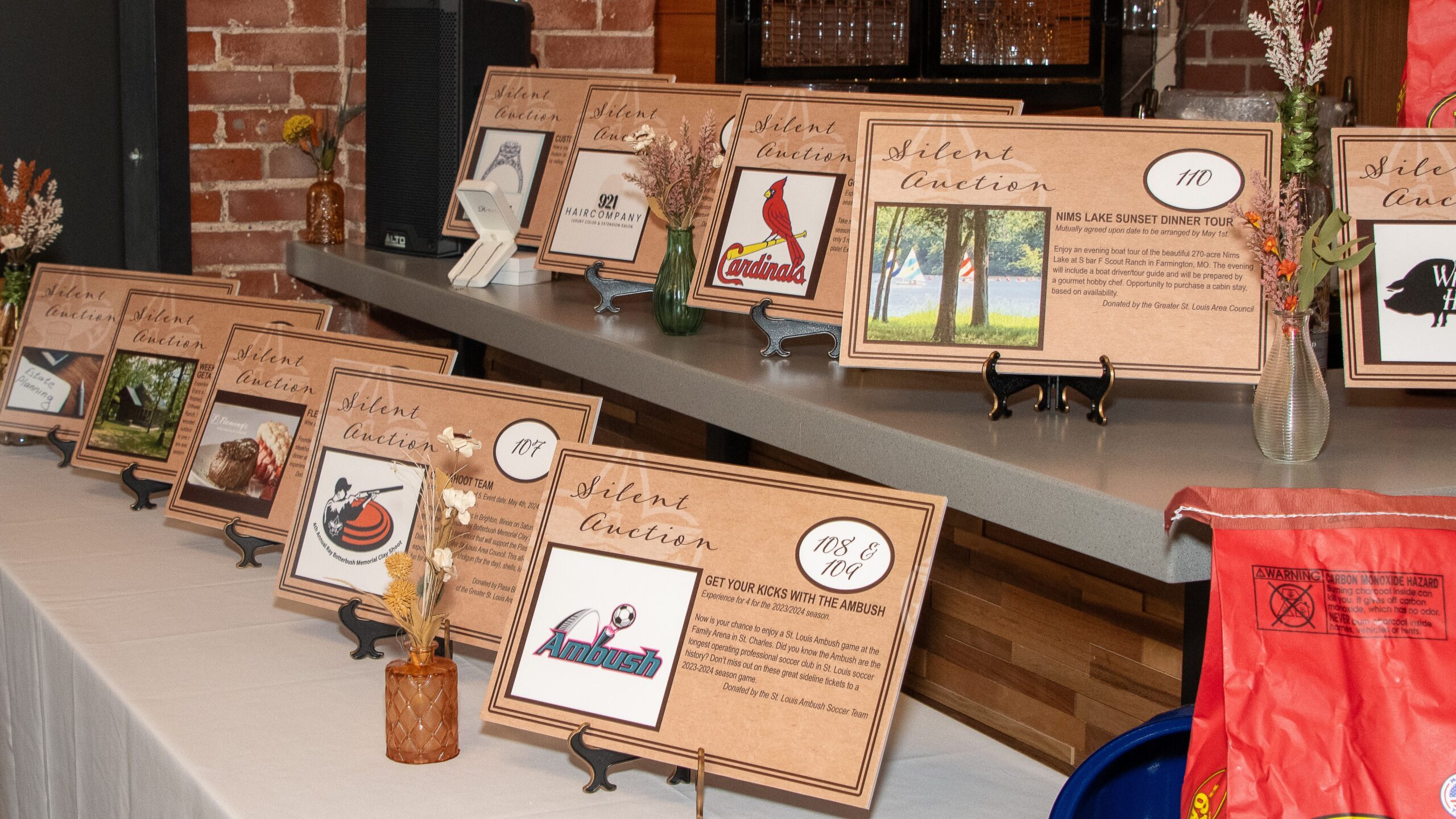 Silent auction items