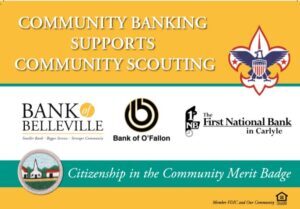 community banking supports community scouting flyer
