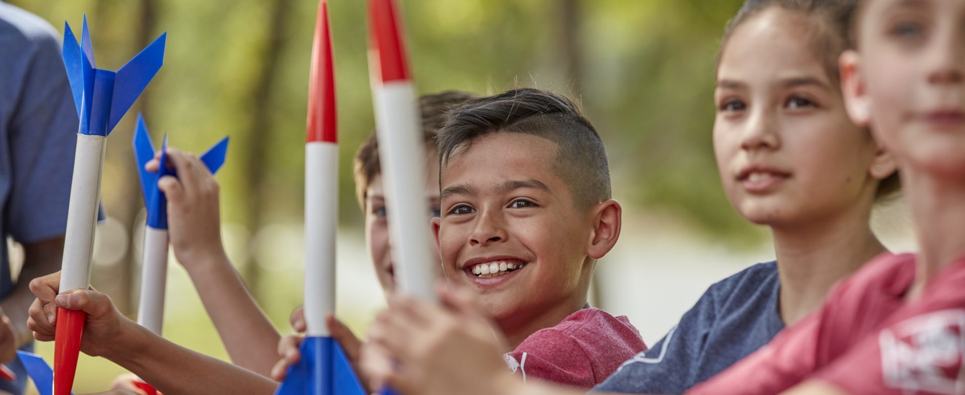 Scouts making rockets