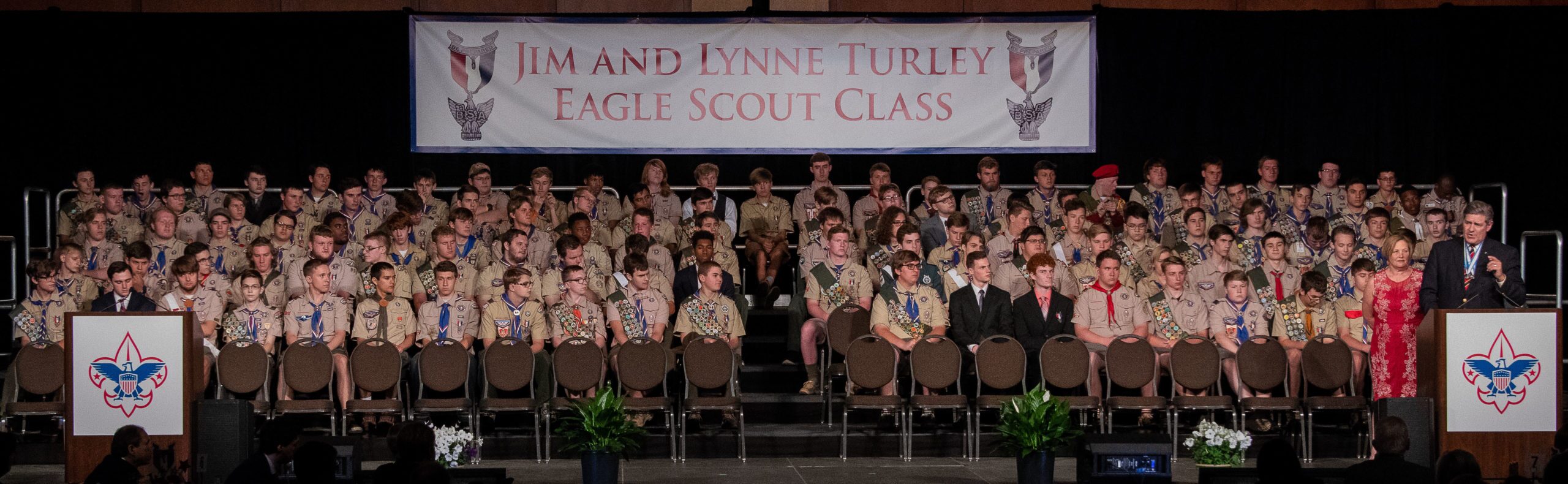 jim and lynne turley eagle scout class photo